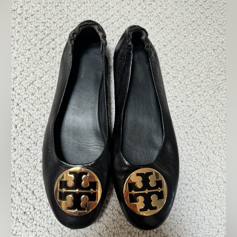 Black Tory Birch Flats size 8